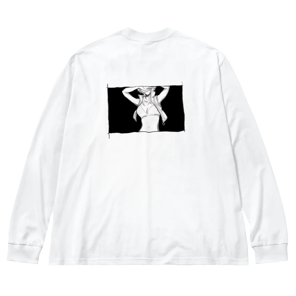 元馬製作所 SUZURI支店の元馬製作所 Big Long Sleeve T-Shirt