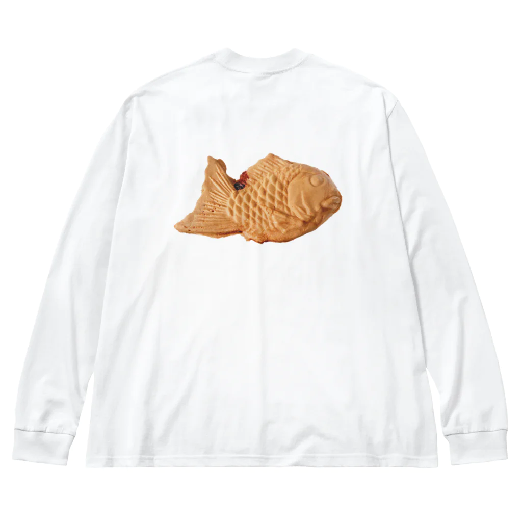 うさぎちゃんアイランドの背中にもTAIYAKI 루즈핏 롱 슬리브 티셔츠