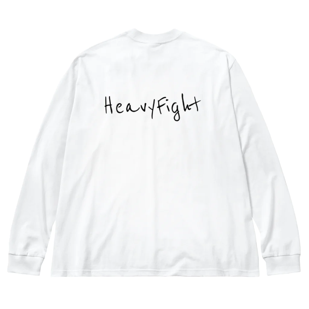 HFのHF バックロゴ　ブラック Big Long Sleeve T-Shirt