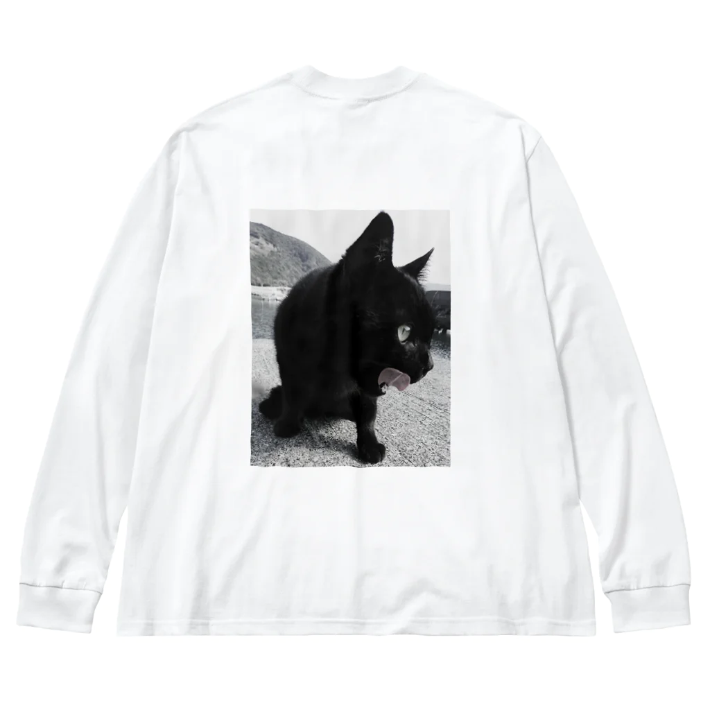 HFのHF 波止場の猫ちゃん フォトプリント Big Long Sleeve T-Shirt