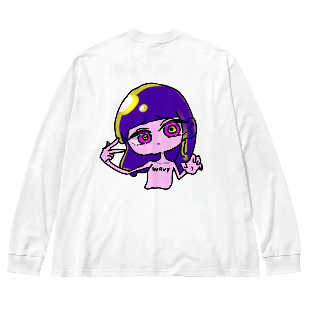 どこかの揚げ物のWAVY子 Big Long Sleeve T-Shirt