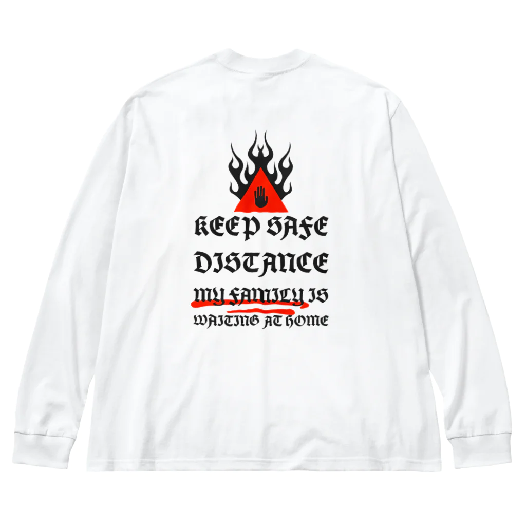 schwartz supply.のKeep Safe Distance ビッグシルエットロングスリーブTシャツ