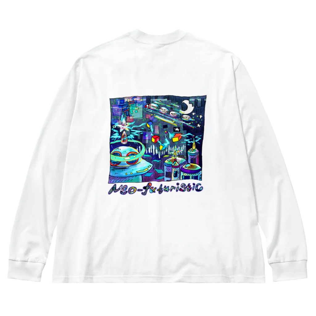 夢現堂 mugen-douの🛸ネオフュ〜チャ〜 Big Long Sleeve T-Shirt