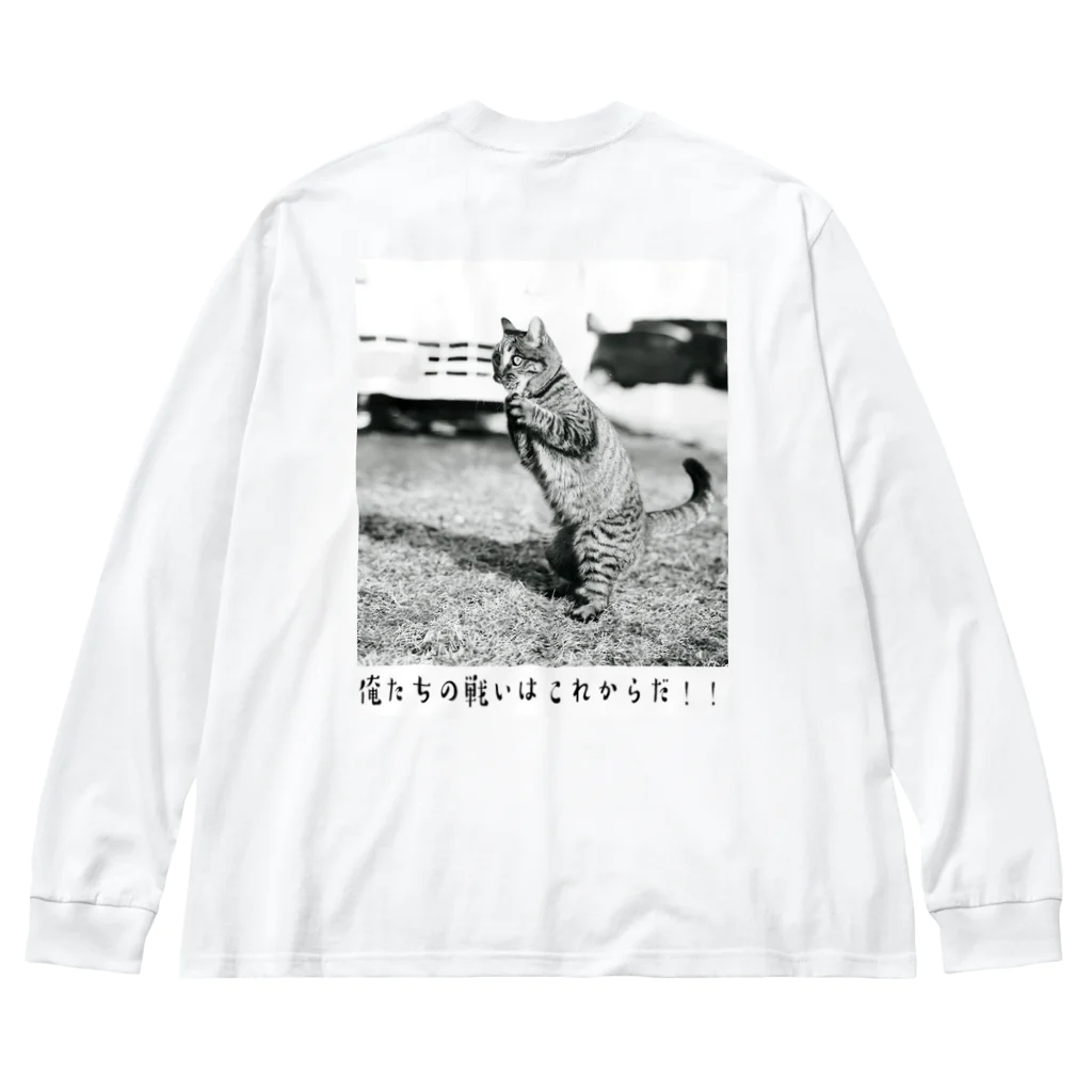 牧場猫の最終回猫 Big Long Sleeve T-Shirt