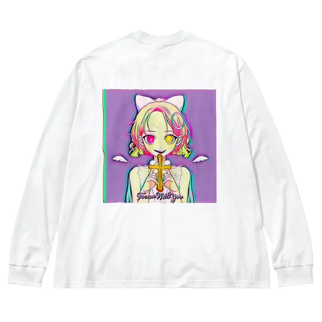 Forever With Youの天使になった女の子 ビッグシルエットロングスリーブTシャツ