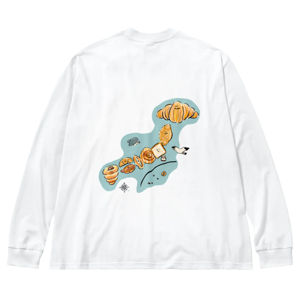 おかかの【受賞作品】パン達の日本列島 Big Long Sleeve T-Shirt