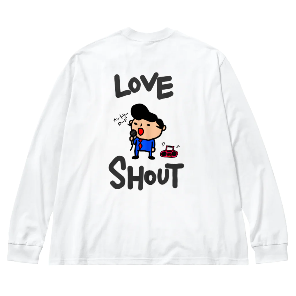 momino studio SHOPの叫ぶの大好き。 Big Long Sleeve T-Shirt