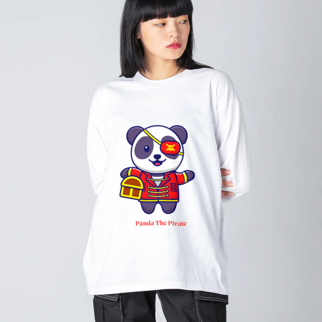 LoveAnimalの海賊パンダさん Big Long Sleeve T-Shirt