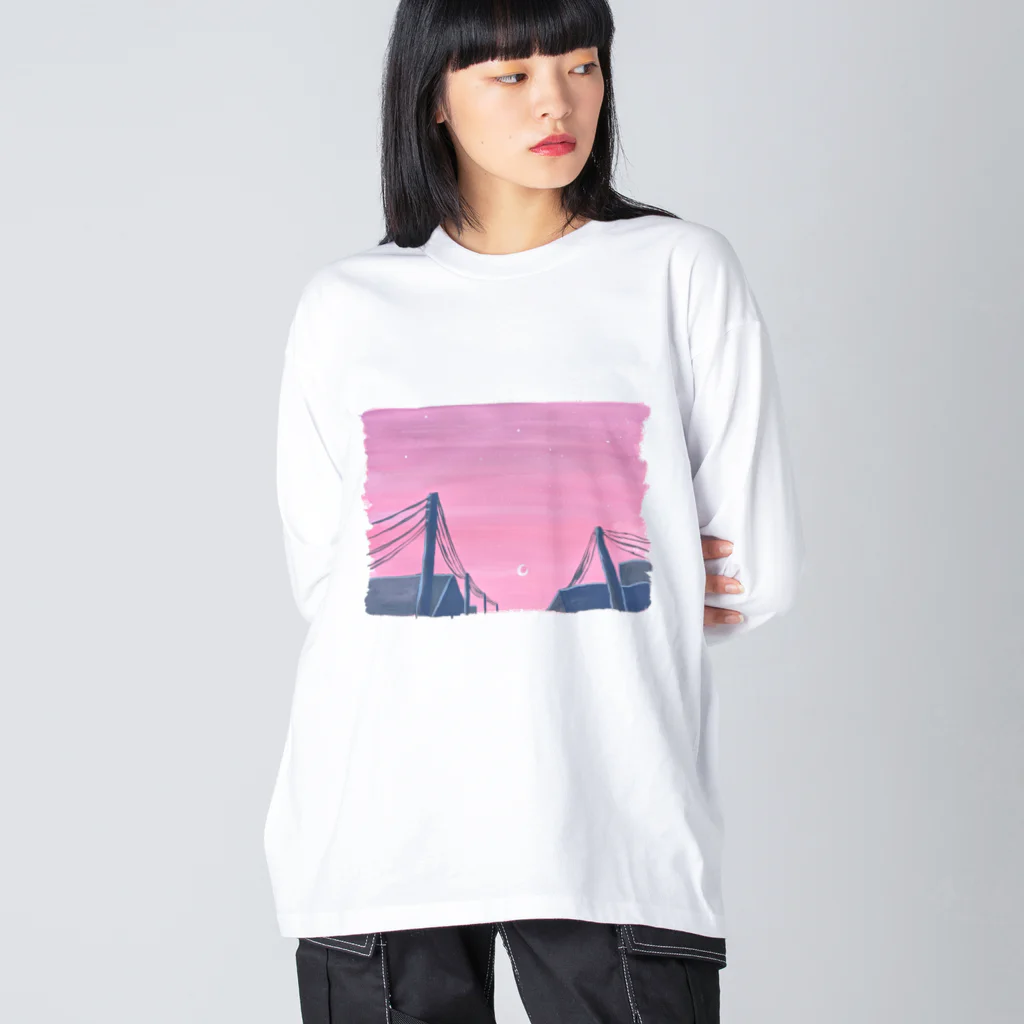 美夜乃闇の夢見心地 月に Big Long Sleeve T-Shirt