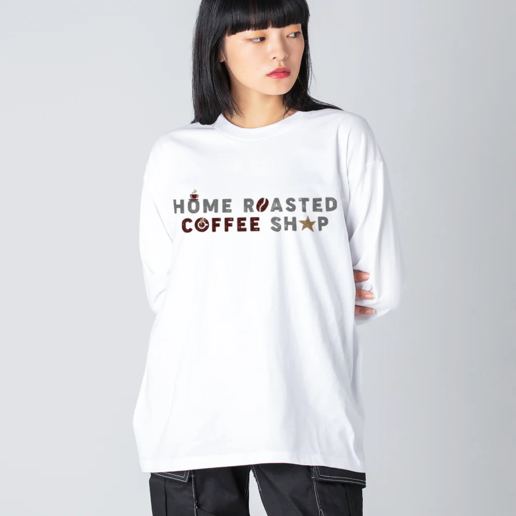 UNIREBORN WORKS ORIGINAL DESGIN SHOPのHAND DRIP COFFEE Big Long Sleeve T-Shirt