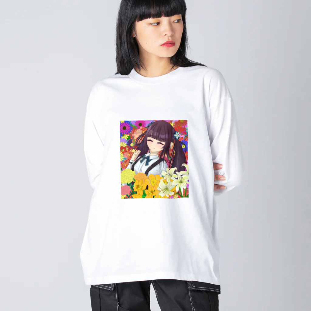 chicodeza by suzuriの花の女の子 Big Long Sleeve T-Shirt