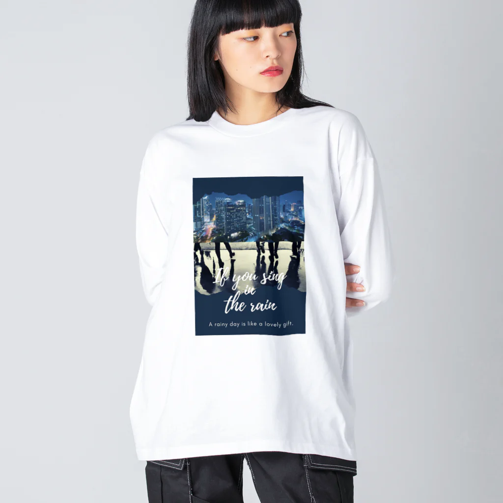 insparation｡   --- ｲﾝｽﾋﾟﾚｰｼｮﾝ｡の雨に唄えば Big Long Sleeve T-Shirt