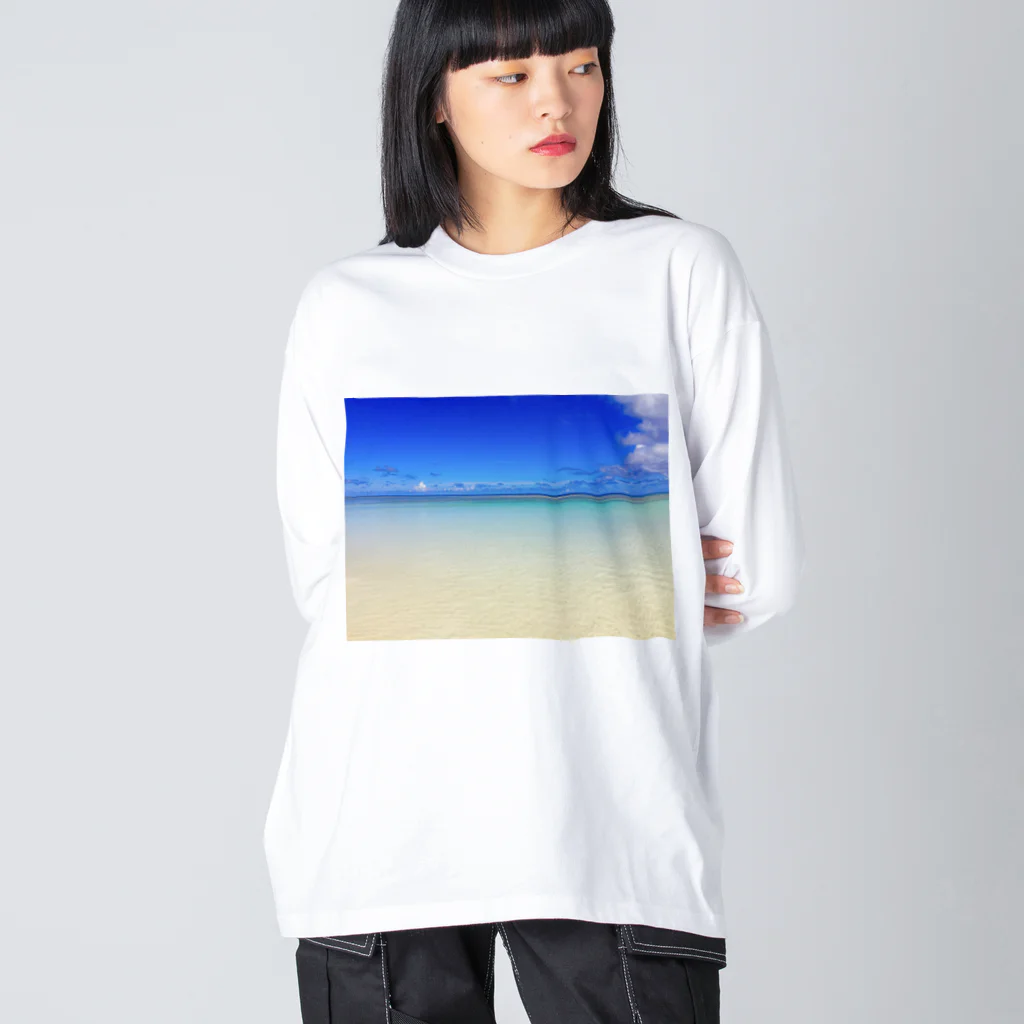 mizuphoto galleryのwestern sandy beach ビッグシルエットロングスリーブTシャツ