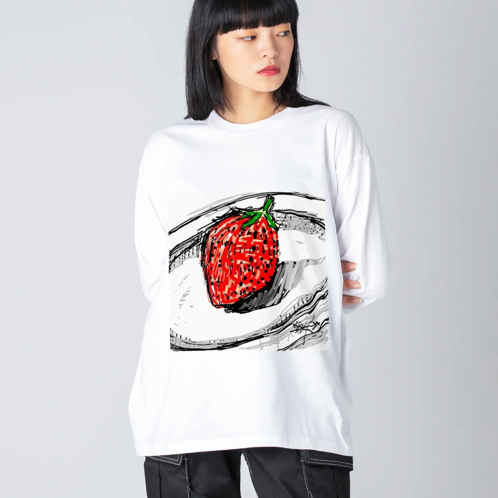 Kaedeのstrawberry ビッグシルエットロングスリーブTシャツ