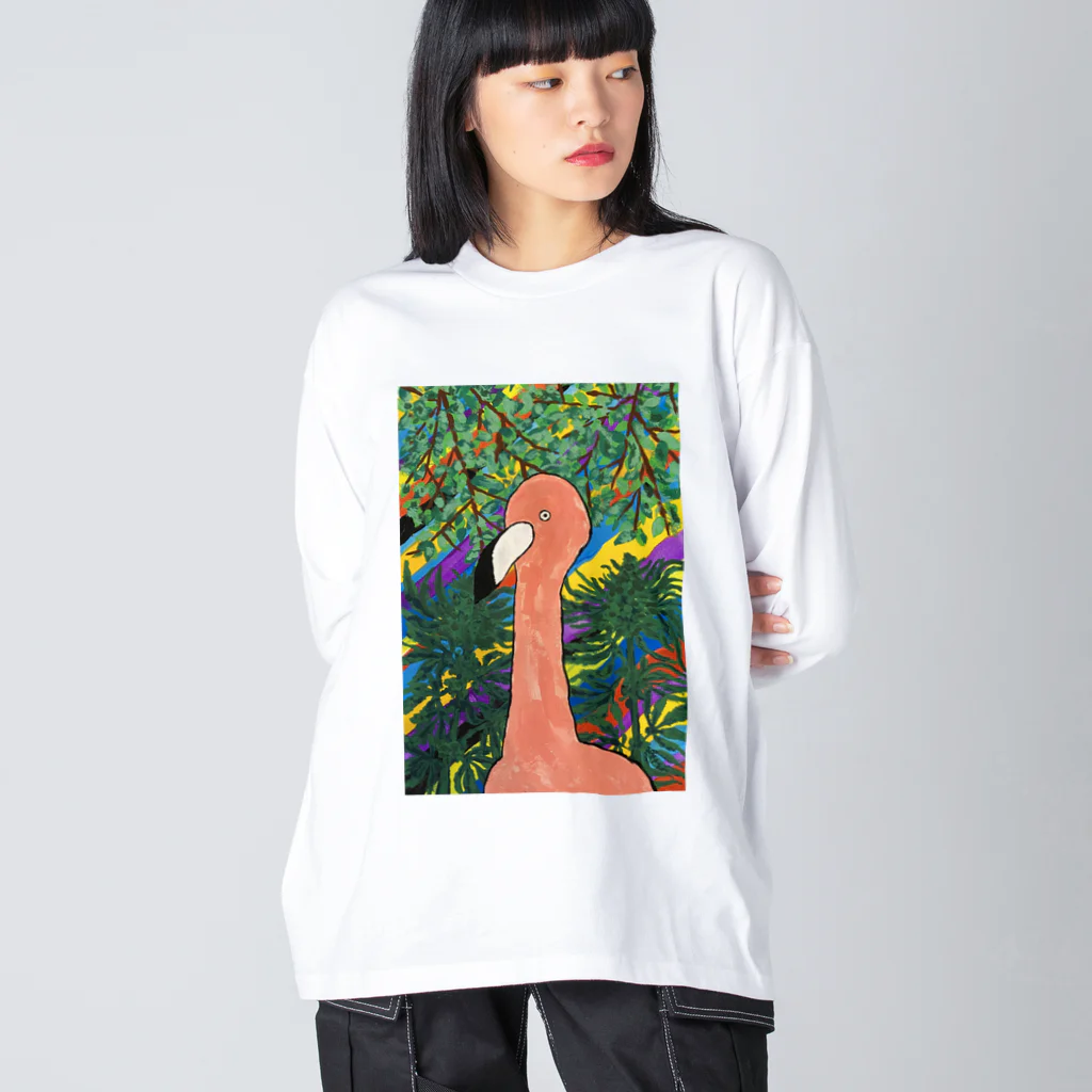 片倉のフラミンゴ Big Long Sleeve T-Shirt