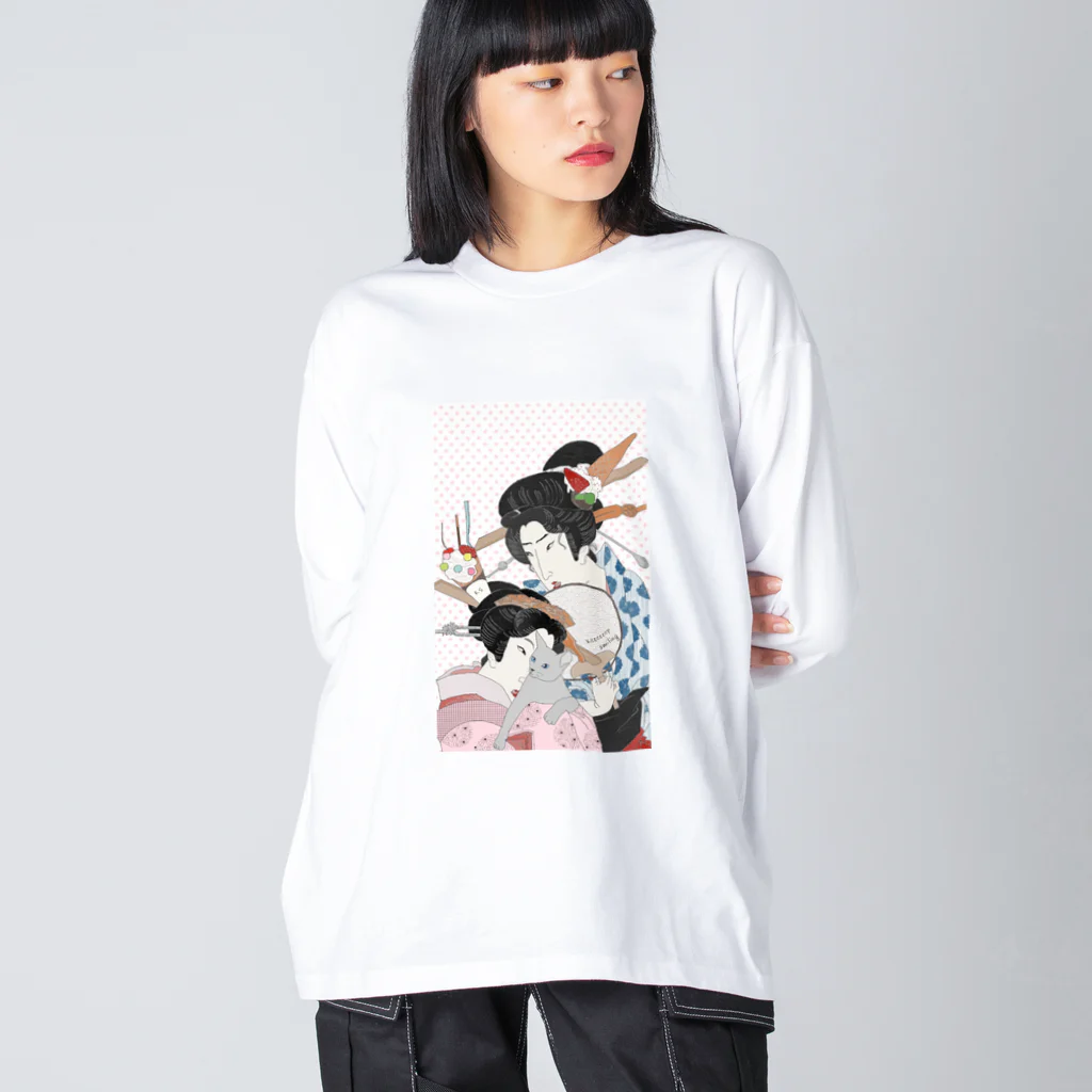 keeeeeep smilingののせるな危険🍨 ビッグシルエットロングスリーブTシャツ