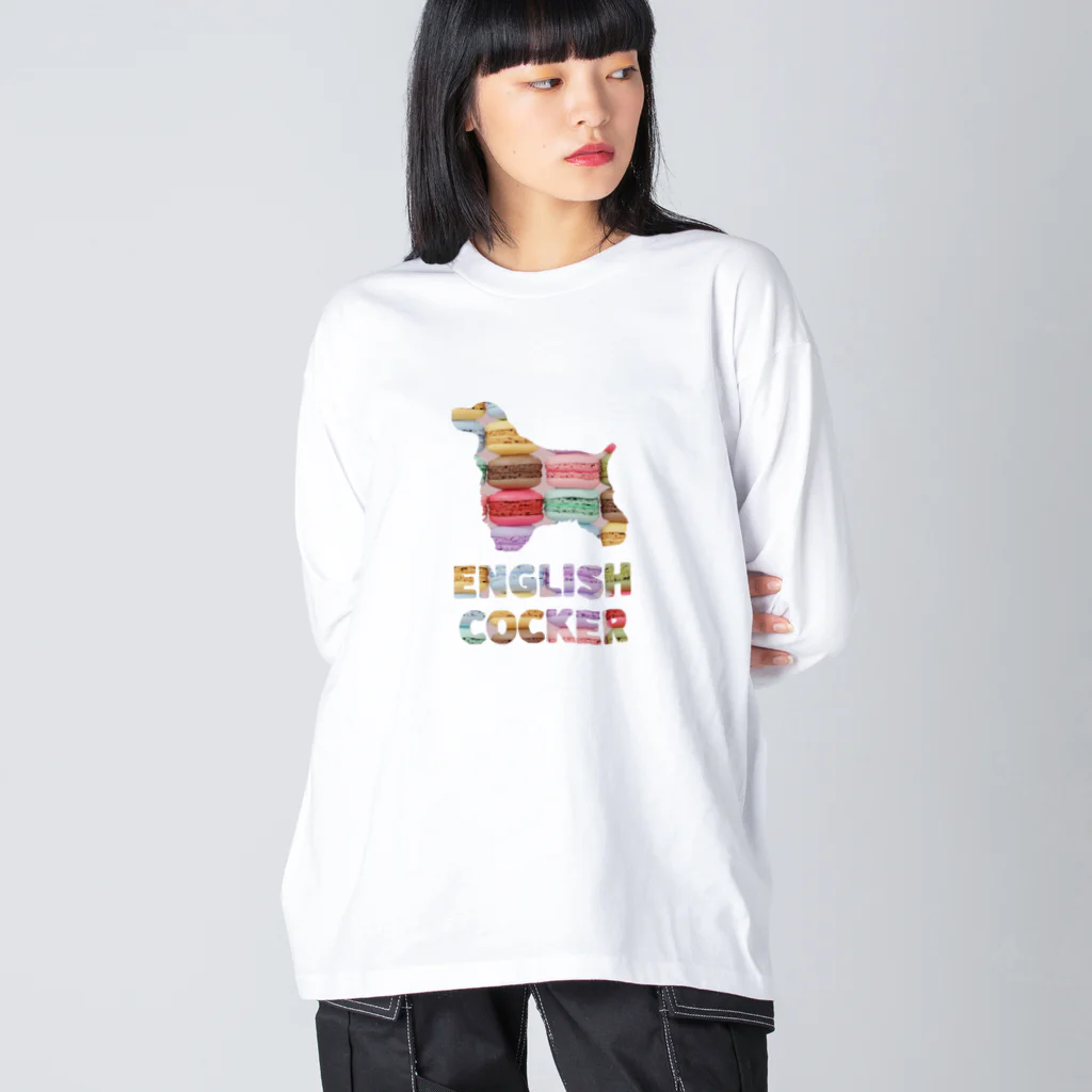 onehappinessのイングリッシュコッカースパニエル　マカロン ビッグシルエットロングスリーブTシャツ