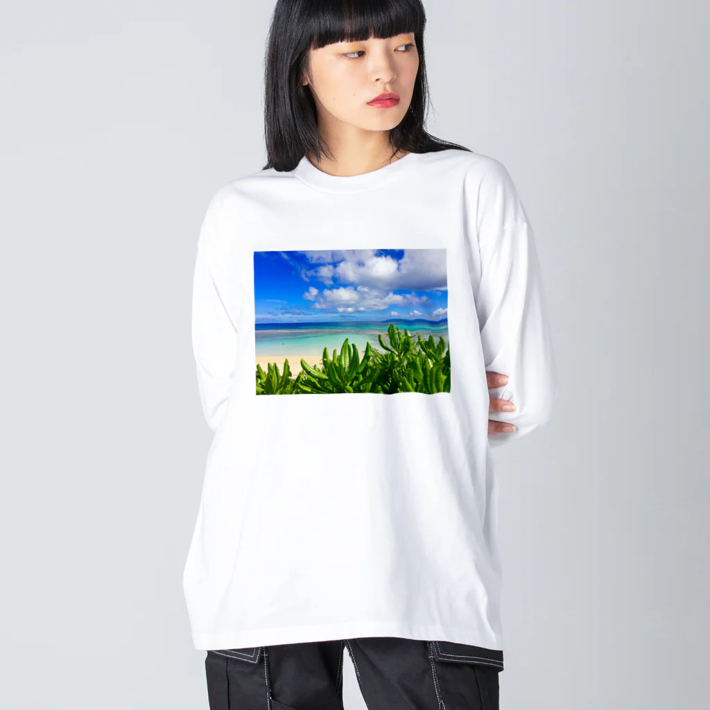 mizuphoto galleryのHealing of blue Big Long Sleeve T-Shirt