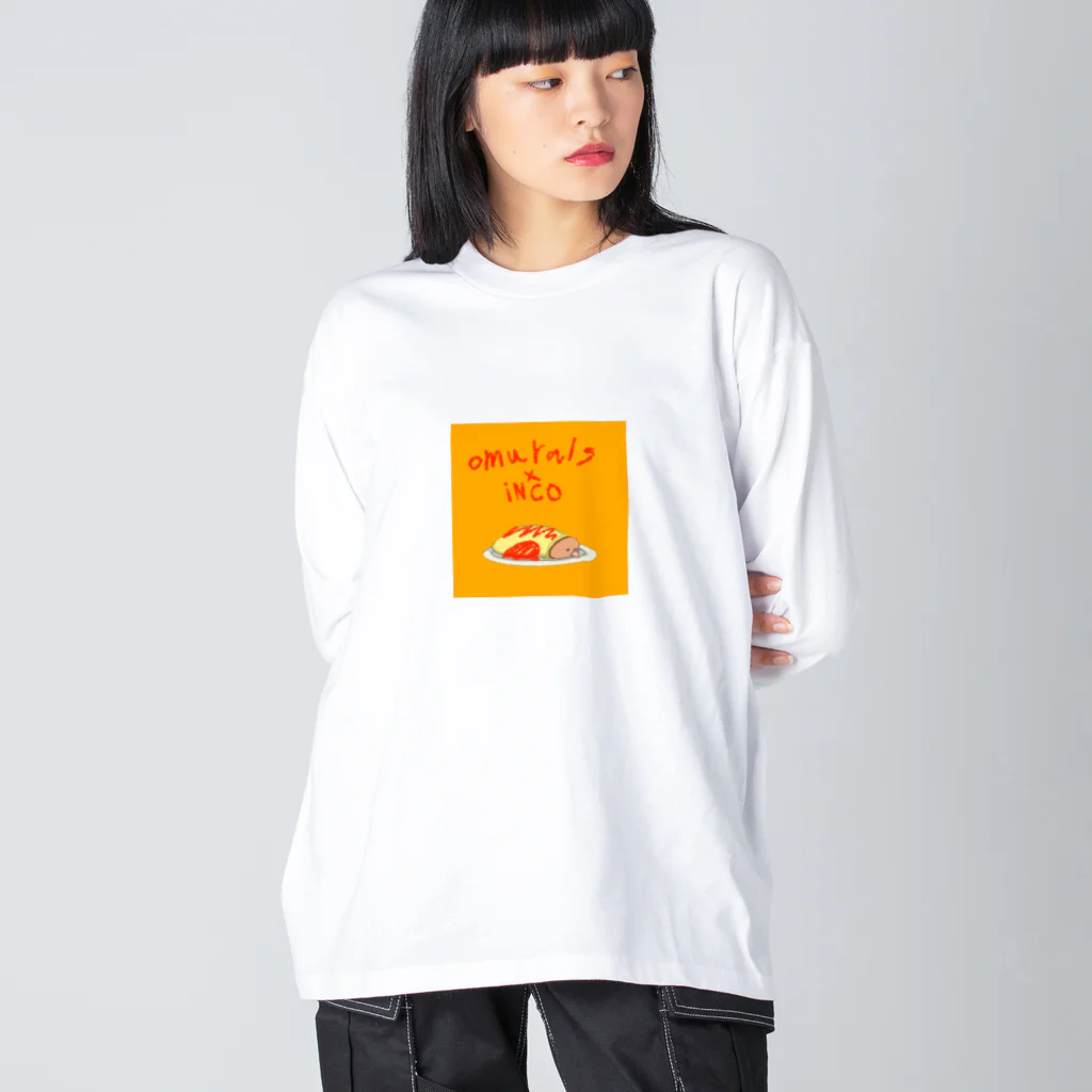 rkgkのオムライス×インコ ビッグシルエットロングスリーブTシャツ