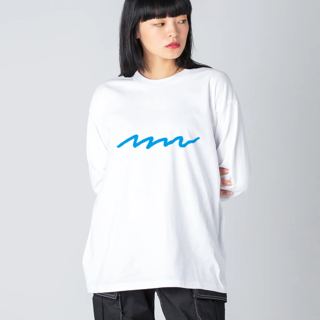 ITAZURAのITAZURA ブルーライン ビッグシルエットロングスリーブTシャツ