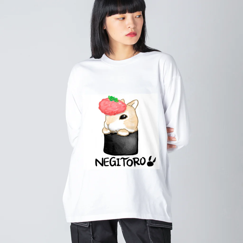 KAWAZU/kerottoartsのうさぴょん（ネギトロ） ビッグシルエットロングスリーブTシャツ