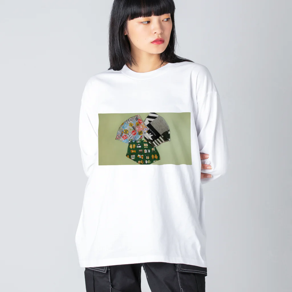 satochanのマスクの花 Big Long Sleeve T-Shirt