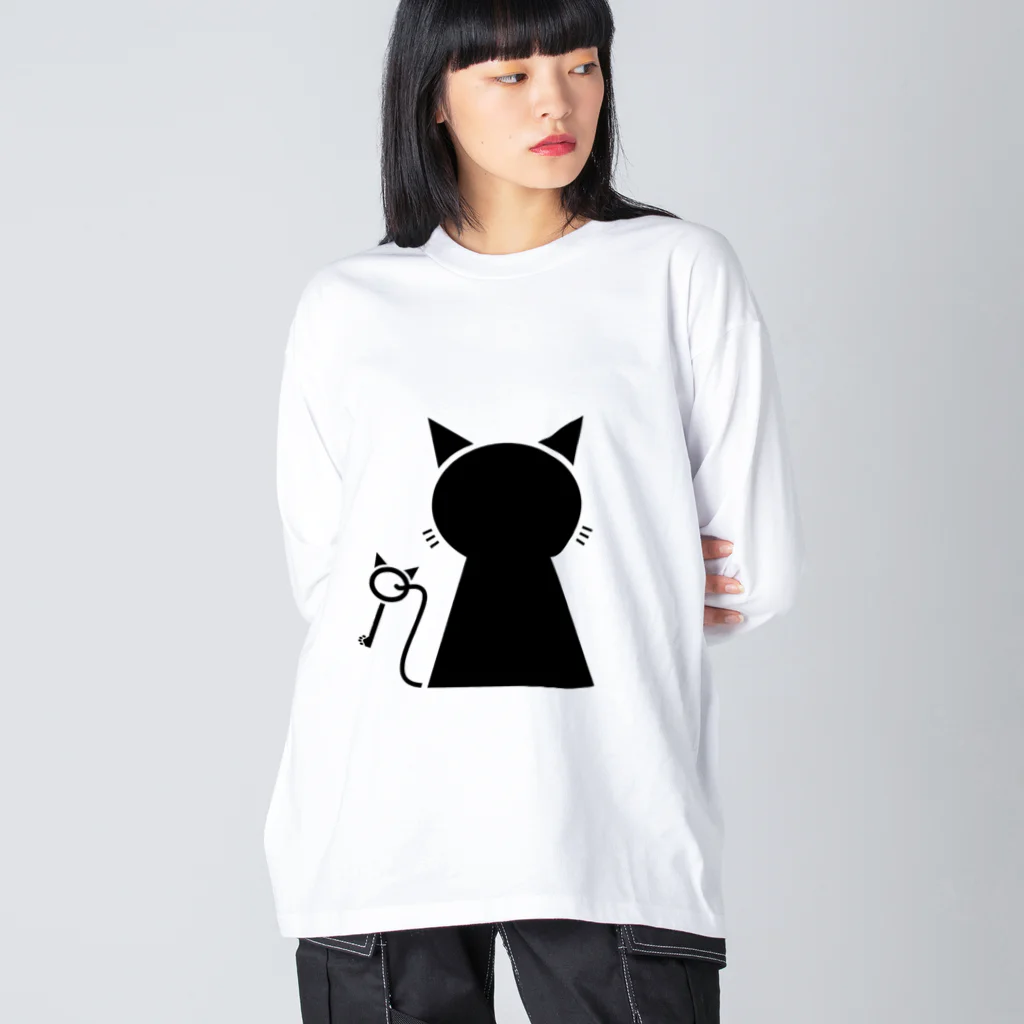 無水屋の鍵穴っぽい猫 (黒猫) Big Long Sleeve T-Shirt