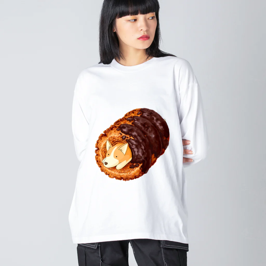 べいきんぐぱうだあのオールドファッション（チョコレート）：フルカラー Big Long Sleeve T-Shirt