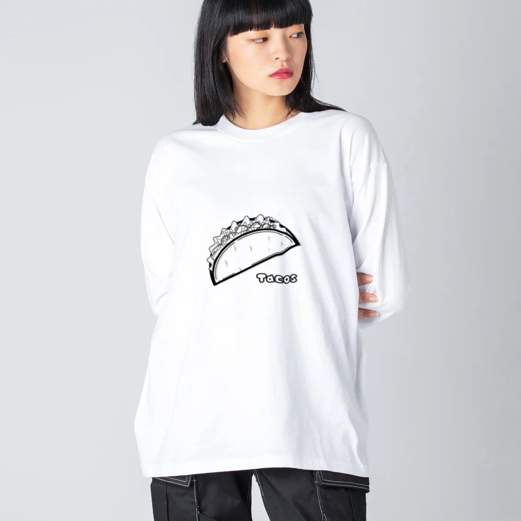 バスケのタコス　tacos ビッグシルエットロングスリーブTシャツ