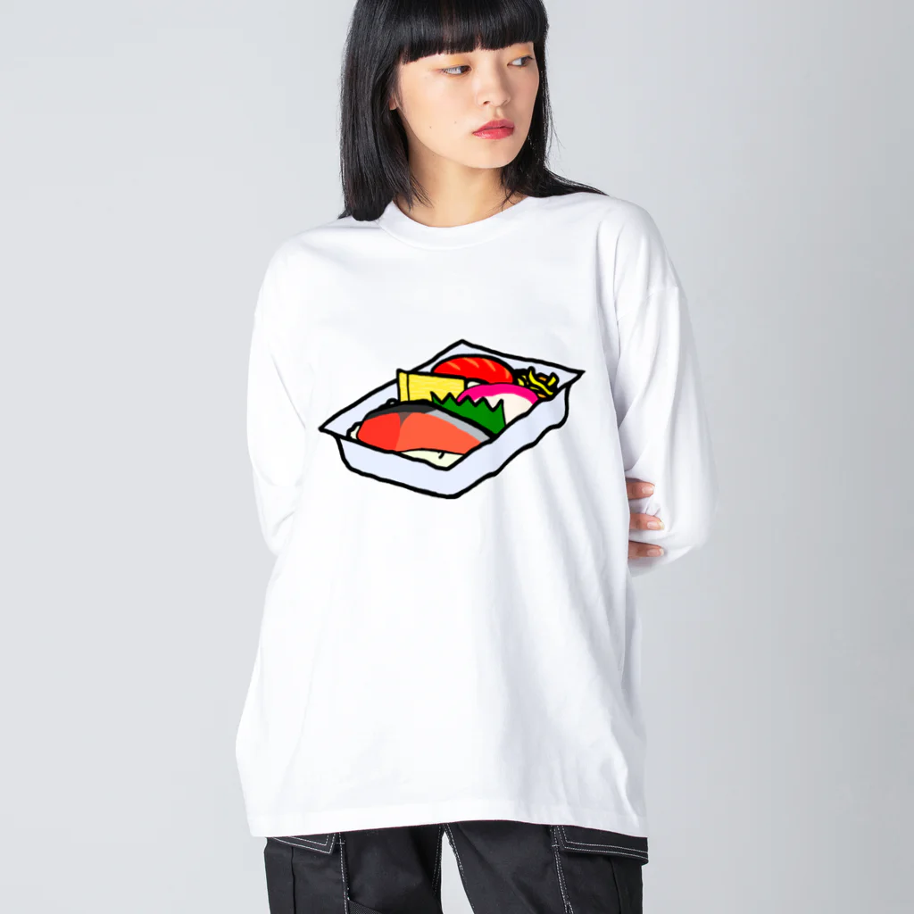 脂身通信Ｚの【両面プリント】のぼり旗♪お弁当1910 ビッグシルエットロングスリーブTシャツ