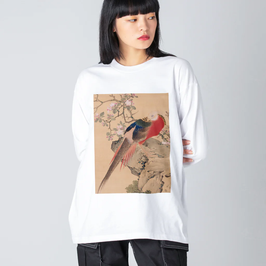 寿めでたや(ukiyoe)の浮世絵 UKIYOE 円山応挙；金鶏 ビッグシルエットロングスリーブTシャツ