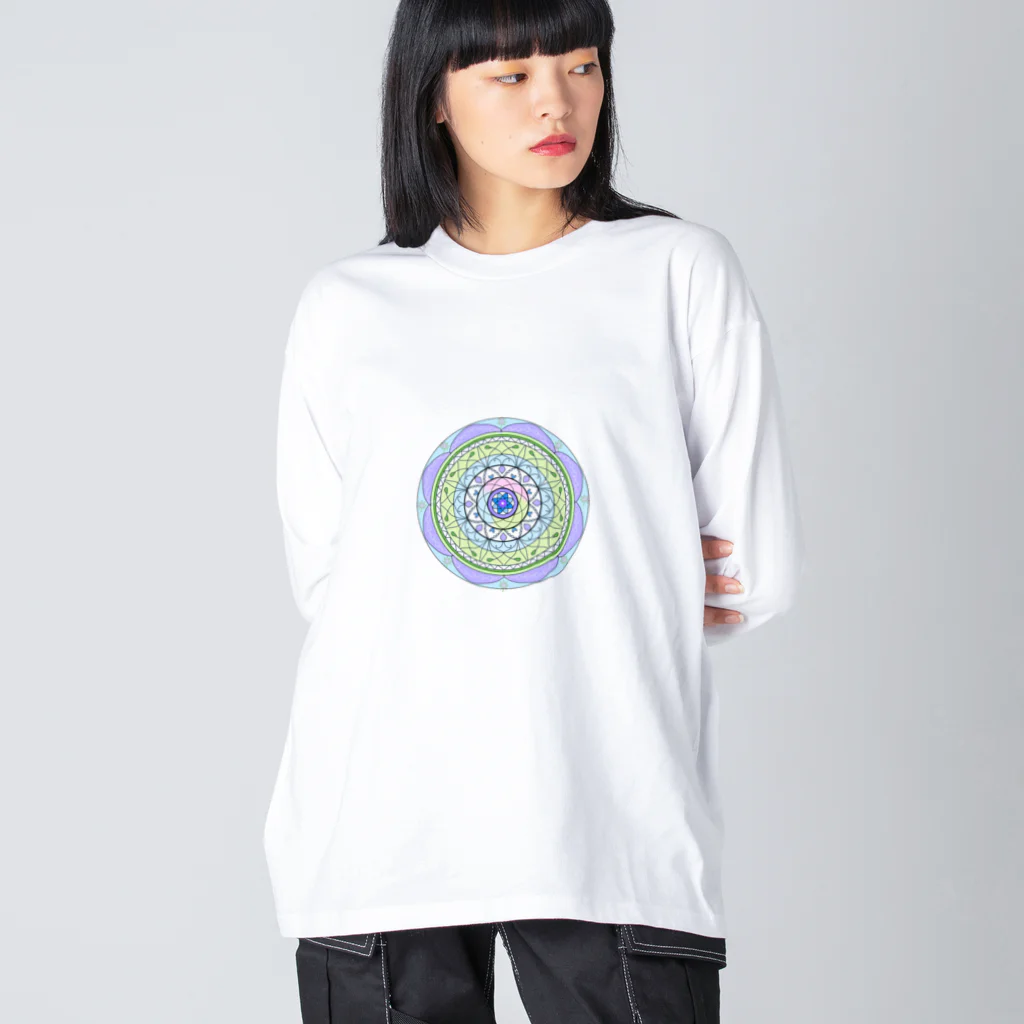 Floweryの花まんだらTシャツ Big Long Sleeve T-Shirt