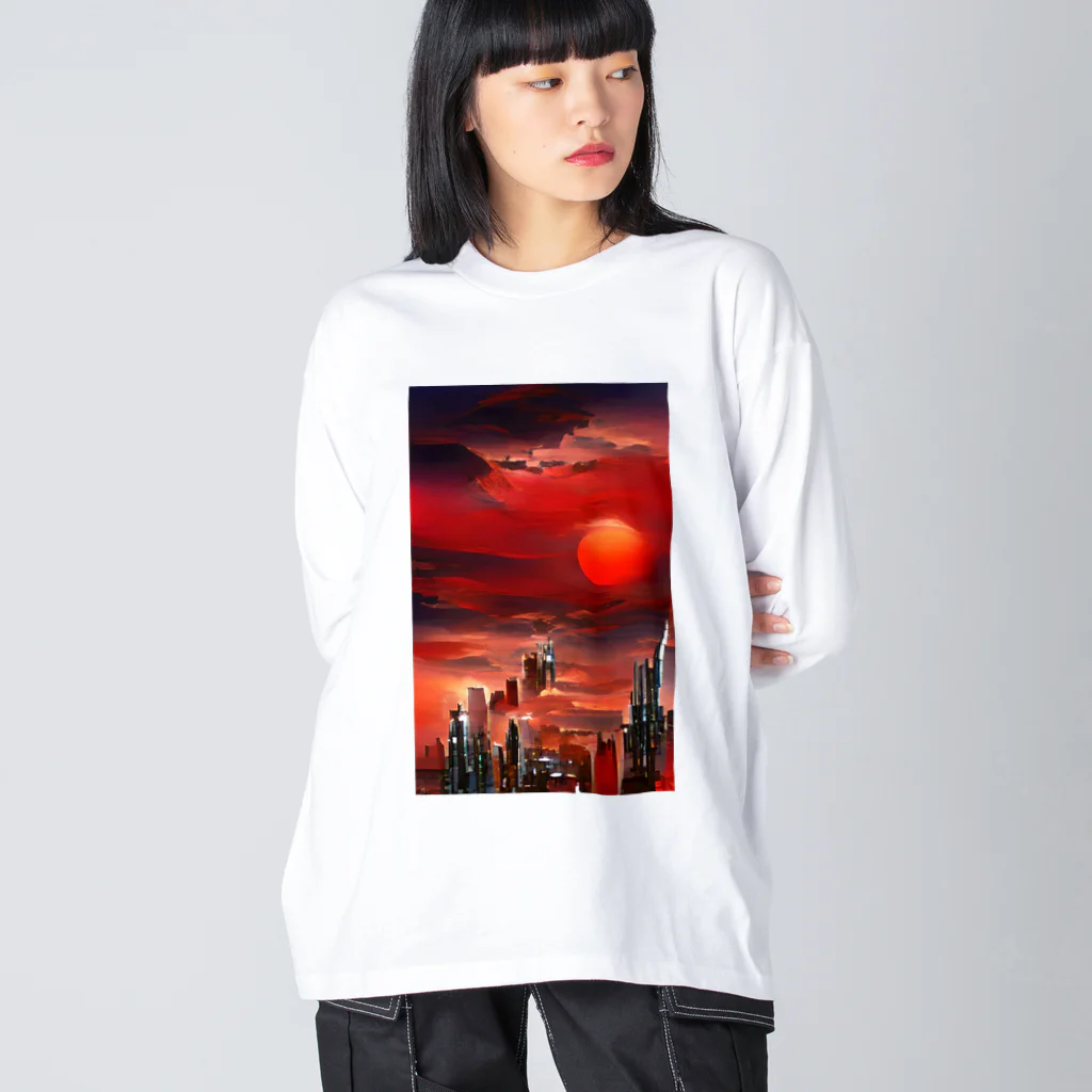 Eye2EyeのRed Night ビッグシルエットロングスリーブTシャツ