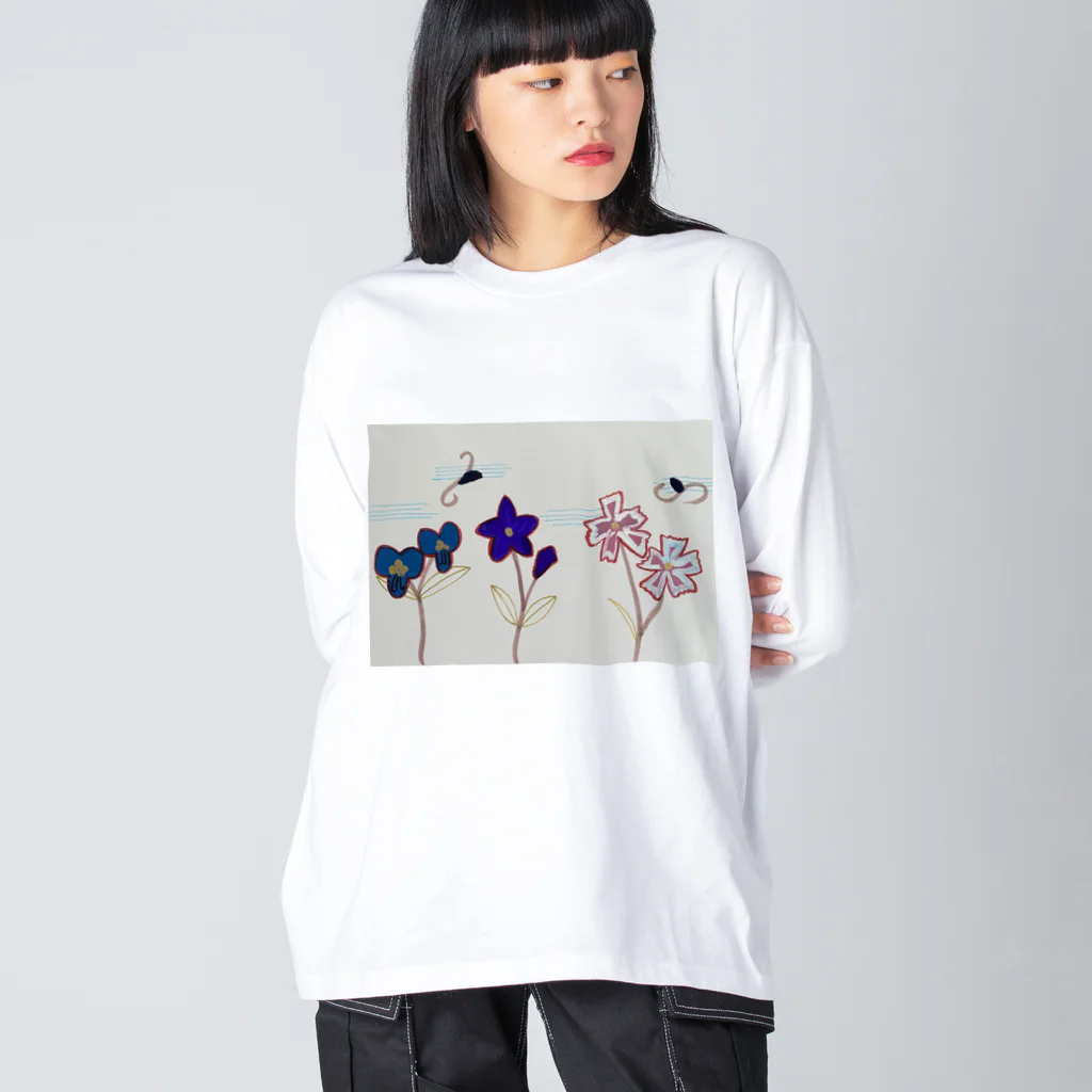 zimei-diary の涼し気モダン更紗 ビッグシルエットロングスリーブTシャツ