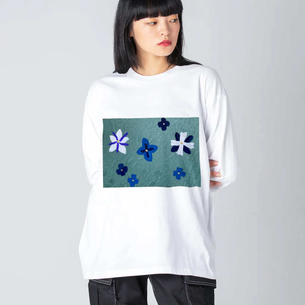 zimei-diary のジャワ小花更紗 ビッグシルエットロングスリーブTシャツ