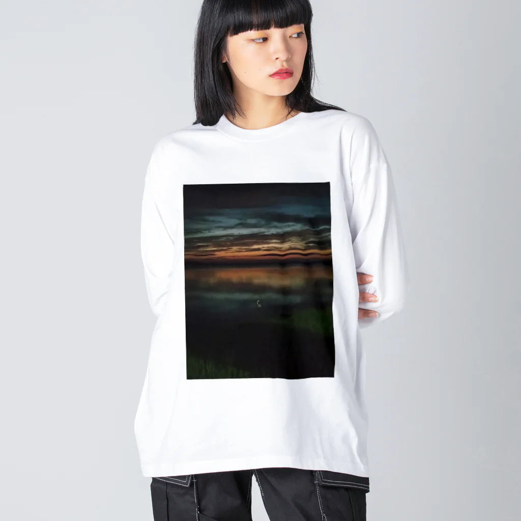 lostの暮れなずむ白鳥 Big Long Sleeve T-Shirt