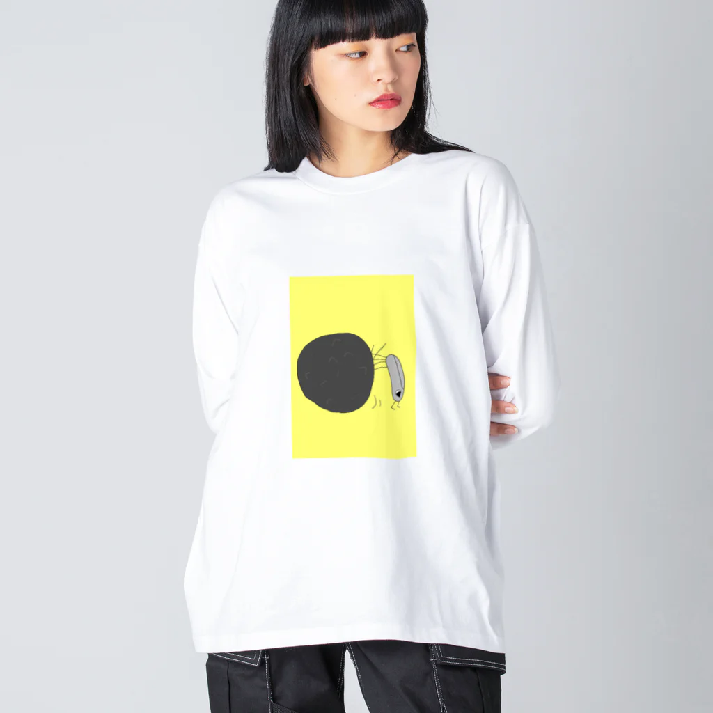 MOJI-YAのフンコロガシ ビッグシルエットロングスリーブTシャツ