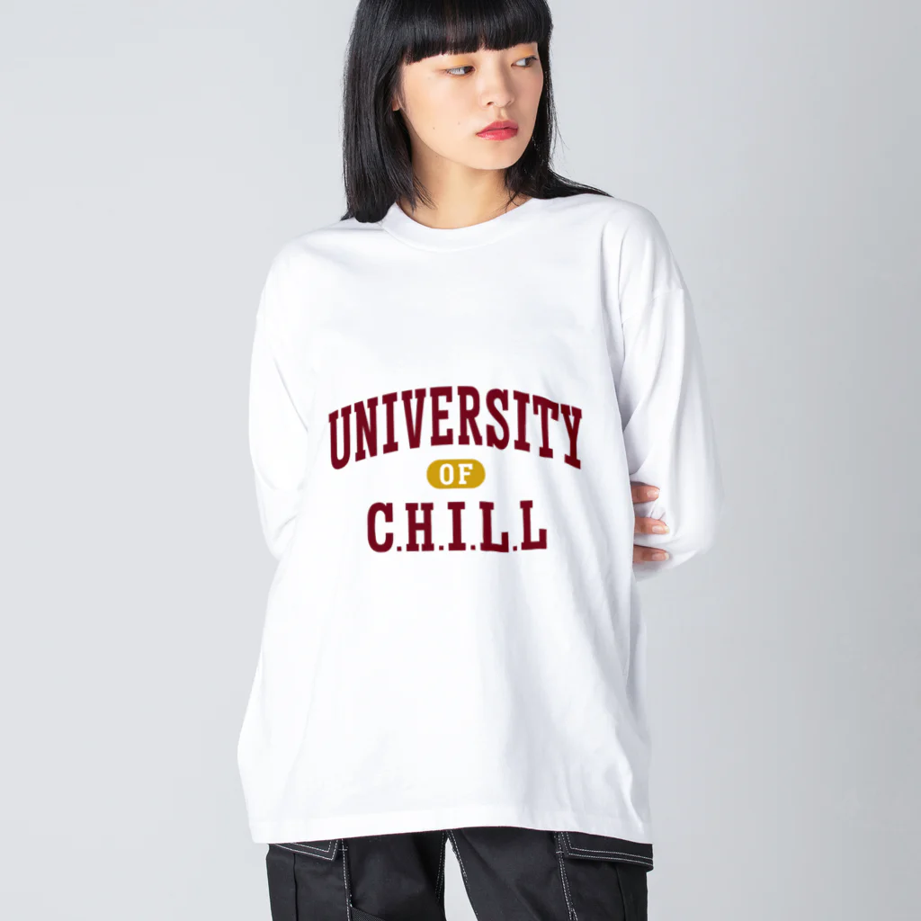 グラフィンのチル大学 エンジ文字 Big Long Sleeve T-Shirt