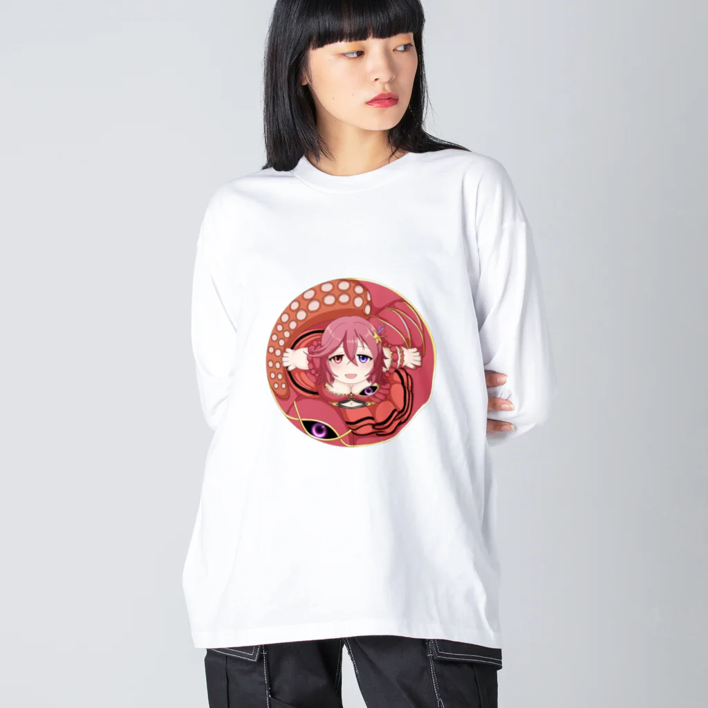 個人Vtuberテンタクル七海ショップSUZURI支店のまんまるテンタクル七海 Big Long Sleeve T-Shirt