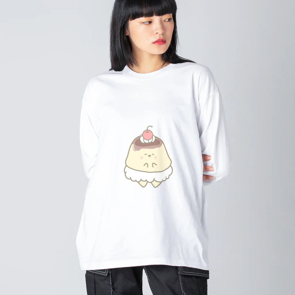 さきまるらんどのプリンのプリーツちゃん🍮 Big Long Sleeve T-Shirt