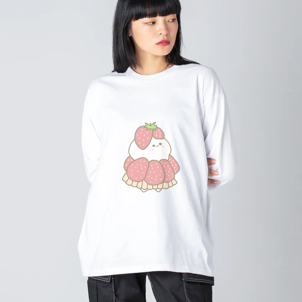 さきまるらんどのいちごタルトのタルトちゃん🍓 ビッグシルエットロングスリーブTシャツ