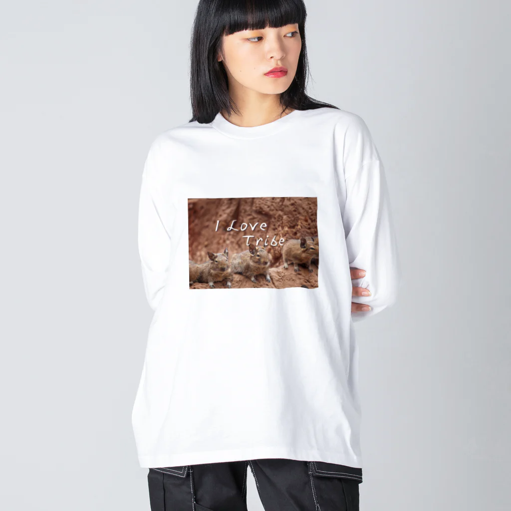 ミラくまのI LOVE Tribe Big Long Sleeve T-Shirt