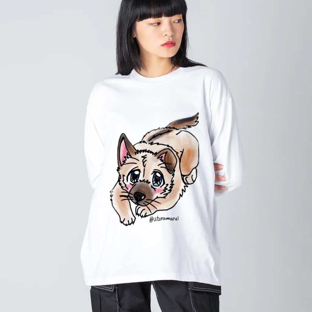 宇寅。の泥棒フェイスの子犬 Big Long Sleeve T-Shirt