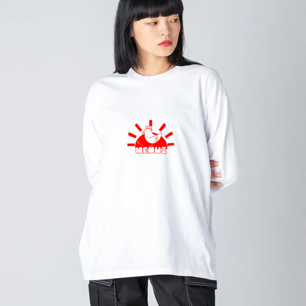 あさぎの眠すぎにわとり ビッグシルエットロングスリーブTシャツ