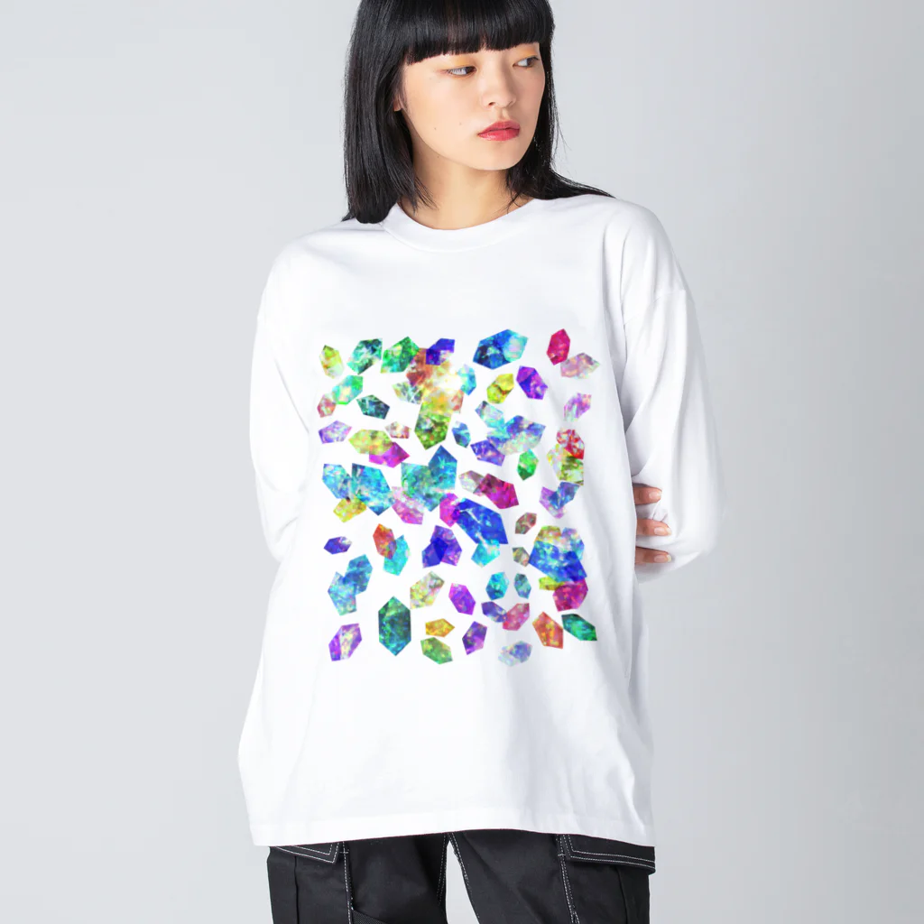 R☆worldのカラフルクリスタル Big Long Sleeve T-Shirt