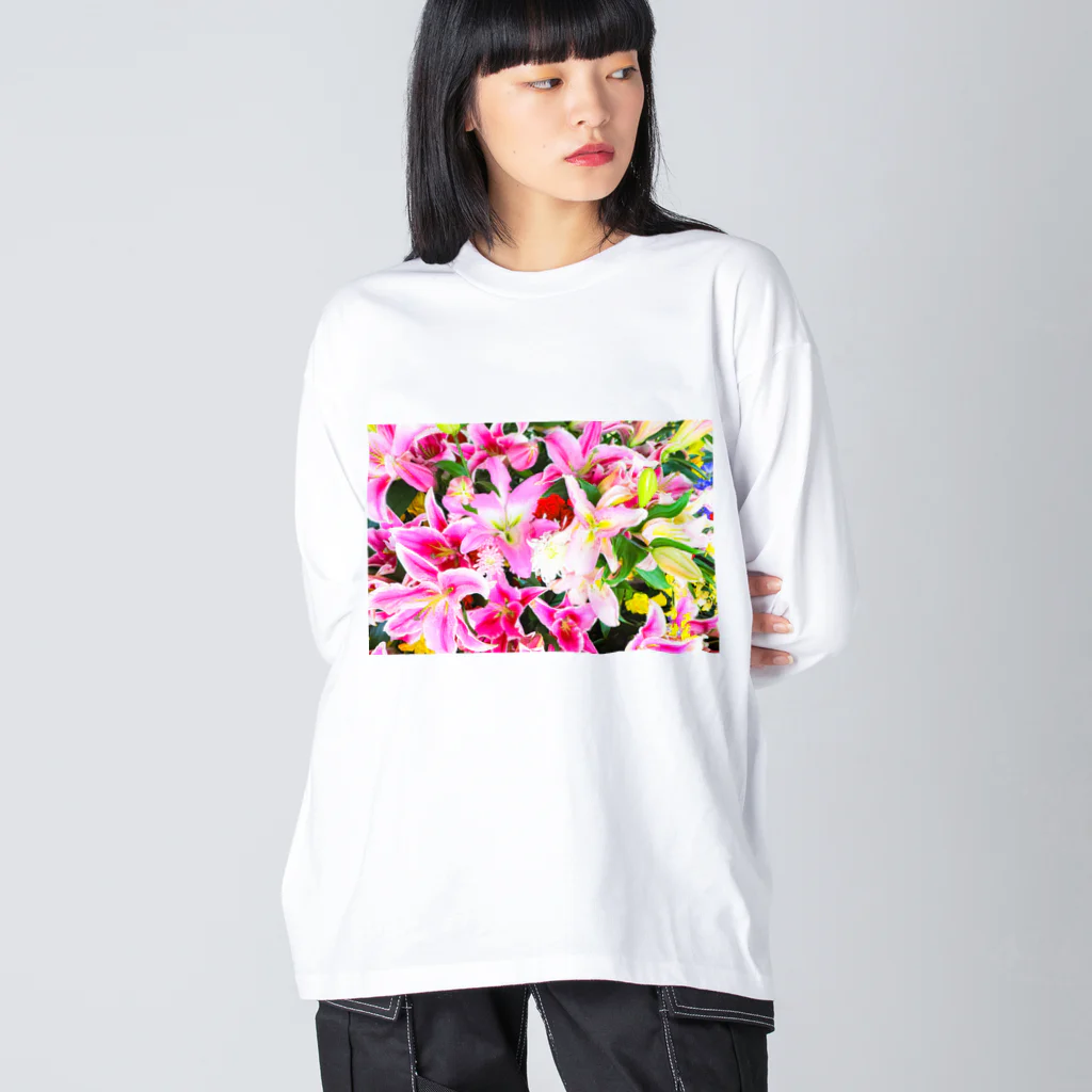 えびたろの咲き乱れる Big Long Sleeve T-Shirt