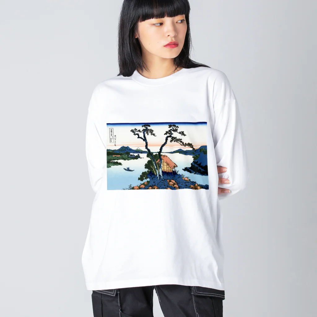 寿めでたや(ukiyoe)の葛飾北斎_冨嶽三十六景　信州諏訪湖 Big Long Sleeve T-Shirt