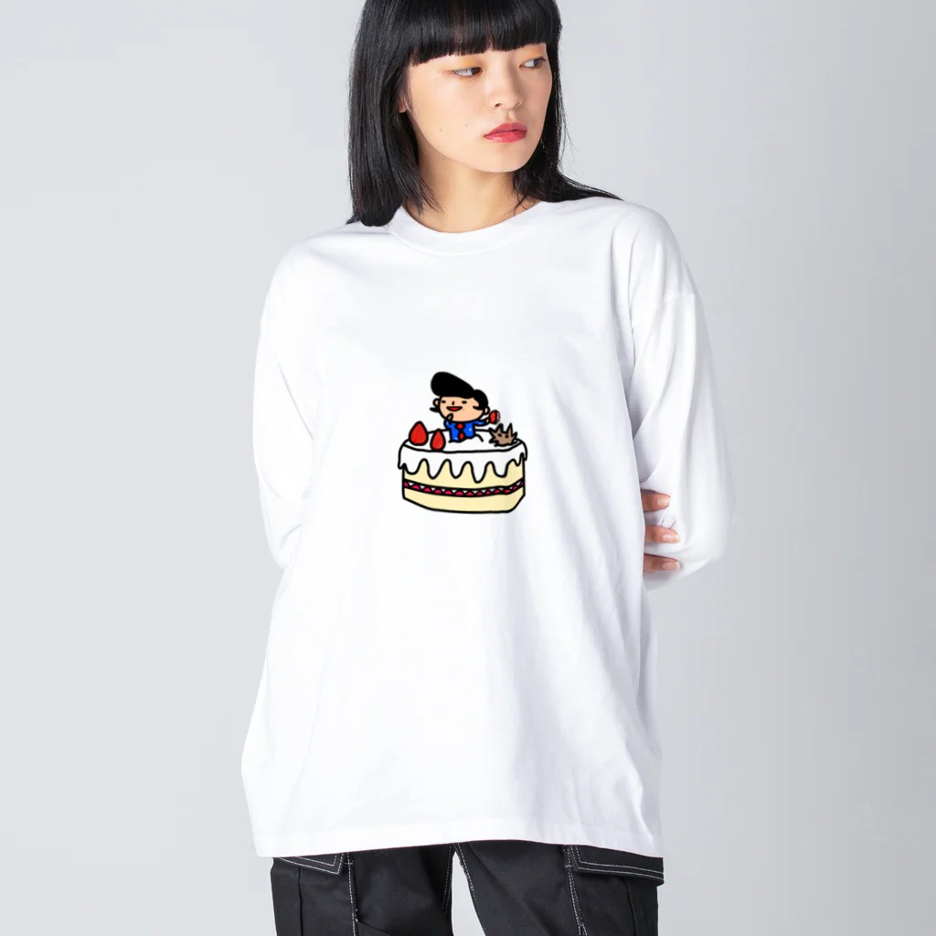 momino studio SHOPのケーキタイム! Big Long Sleeve T-Shirt