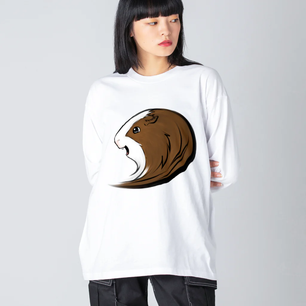 【モルモット】Mugi & Ruki【四国犬】のモルモットのムギちゃん(カラーver) Big Long Sleeve T-Shirt