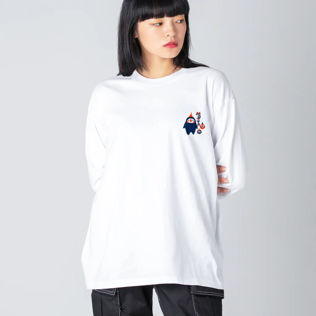 たまひろみShopのMOTTA赤青 ビッグシルエットロングスリーブTシャツ